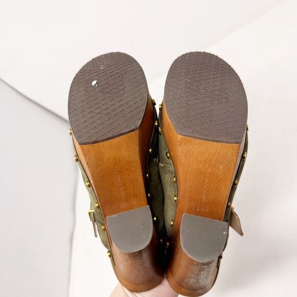 Veronica Beard Alek Croc Embossed Leather Clogs Platform Size 9.5 - Picture 9 of 10